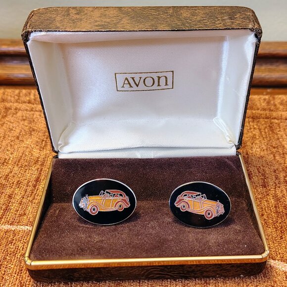 Vintage Avon Rolls Royce Signed Cufflinks MIB Cuff Links NIB - Picture 6 of 6
